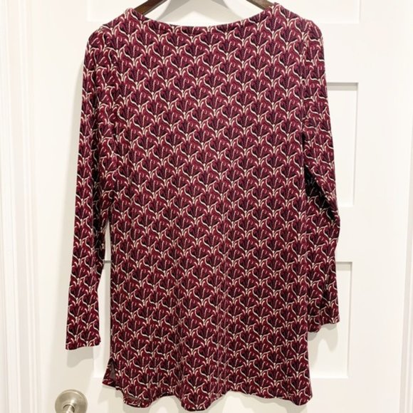 J. Jill Ponte Knit 3/4 Sleeve Elegant Tunic - Size M - Picture 2 of 10